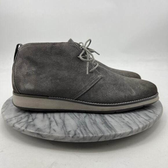 Johnnie O Mens 10‎ Boots Grey Suede The Chill Chukka 2.0 Shoes Lace Up Ankle main image 7